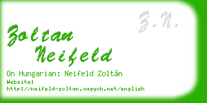 zoltan neifeld business card